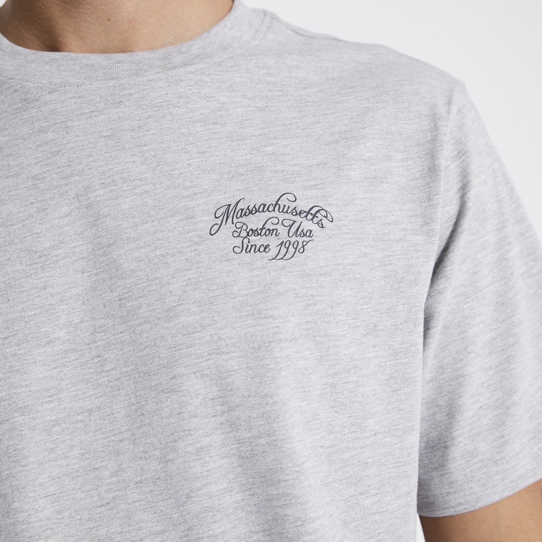 Printed tee "West" Grey Melange